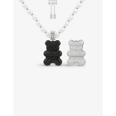 selfridges APM Monaco Mood Yummy Bear XL Sterling-Silver and Zirconia Necklace- Buy online at McGrocer