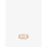 Morse Code Love 18ct rose gold-plated brass and zirconia ring - M