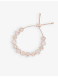 APM Monaco rose gold-plated zirconia pink nacre bracelet, imported from the UK