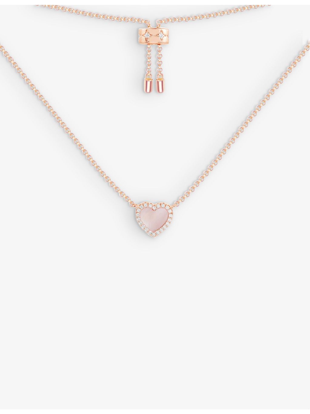 APM Monaco heart pendant necklace rose gold plated, imported from the UK