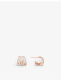 APM Monaco five-hoop rose gold earrings, imported from the UK