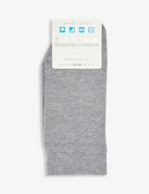 Sensitive London ankle-rise stretch-cotton socks, imported from the UK