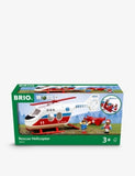 Brio rescue helicopter wood toy playset (British brand)