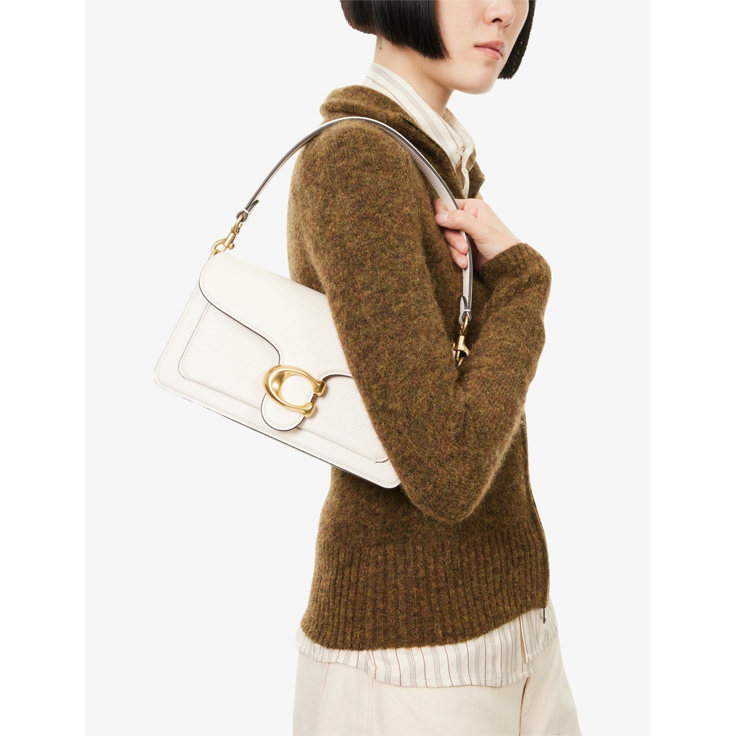 Coach Tabby 26 pebbled leather shoulder bag, imported from the UK