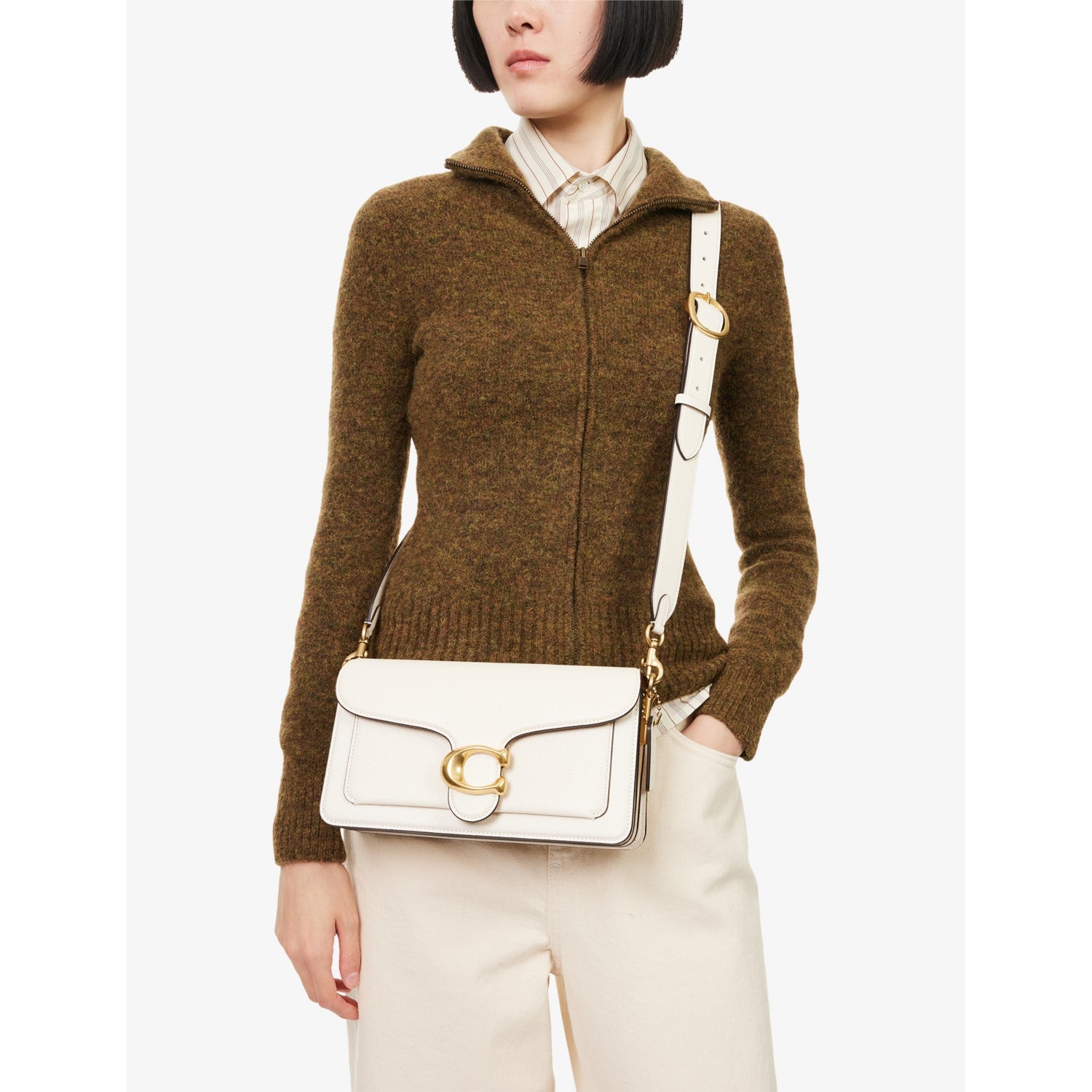 Coach Tabby 26 pebbled leather shoulder bag, imported from the UK