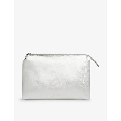 selfridges Whistles Elita Metallic Leather Clutch Bag- Buy online at McGrocer