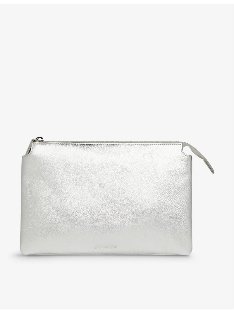 Whistles Elita metallic leather clutch bag - British product