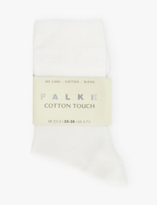 FALKE Cotton Touch cotton-blend socks in crew length (British brand)