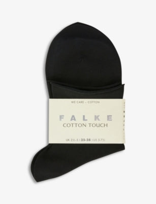 FALKE Cotton Touch Rolled-Cuff Stretch-Cotton-Blend Socks