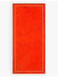Yves Delorme Croisiere cotton beach towel with border embroidery 92x200cm, imported from the UK
