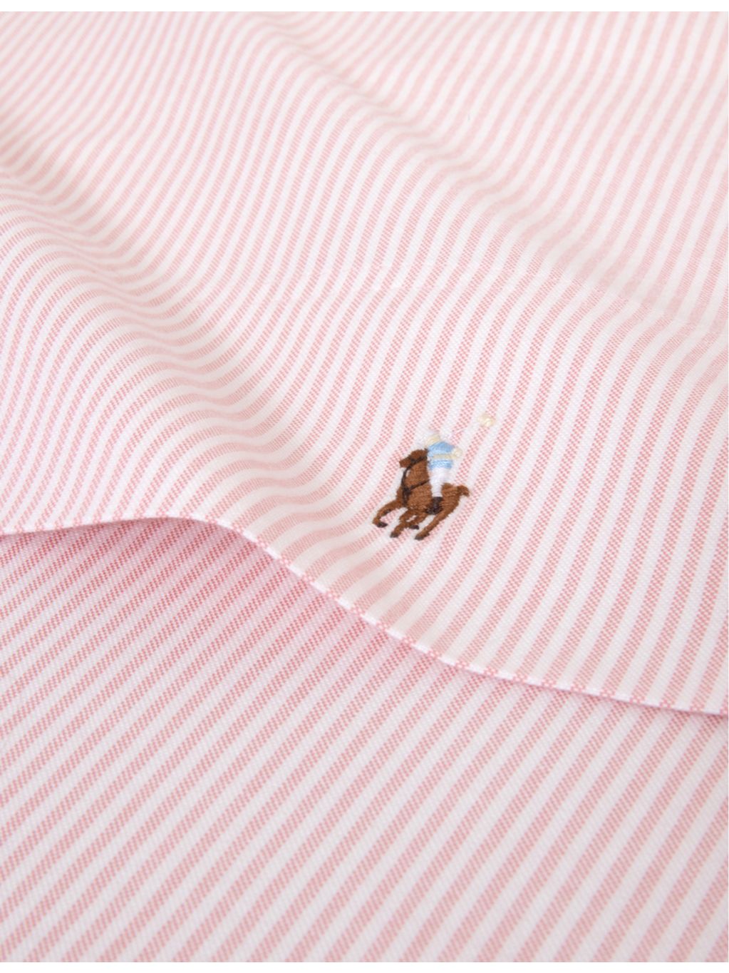 Ralph Lauren Home Oxford striped cotton flat sheet, imported from the UK