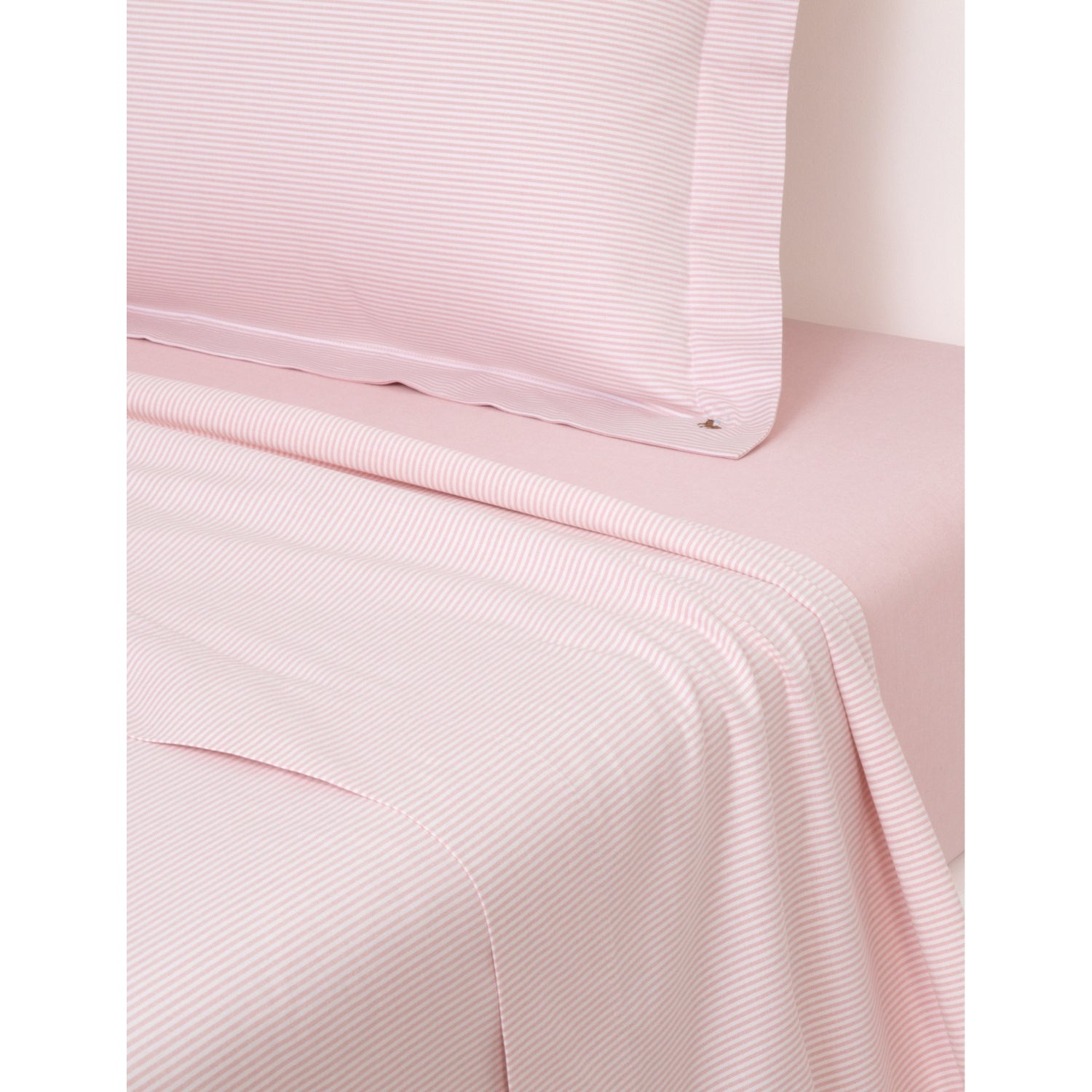Ralph Lauren Home Oxford striped cotton flat sheet, imported from the UK