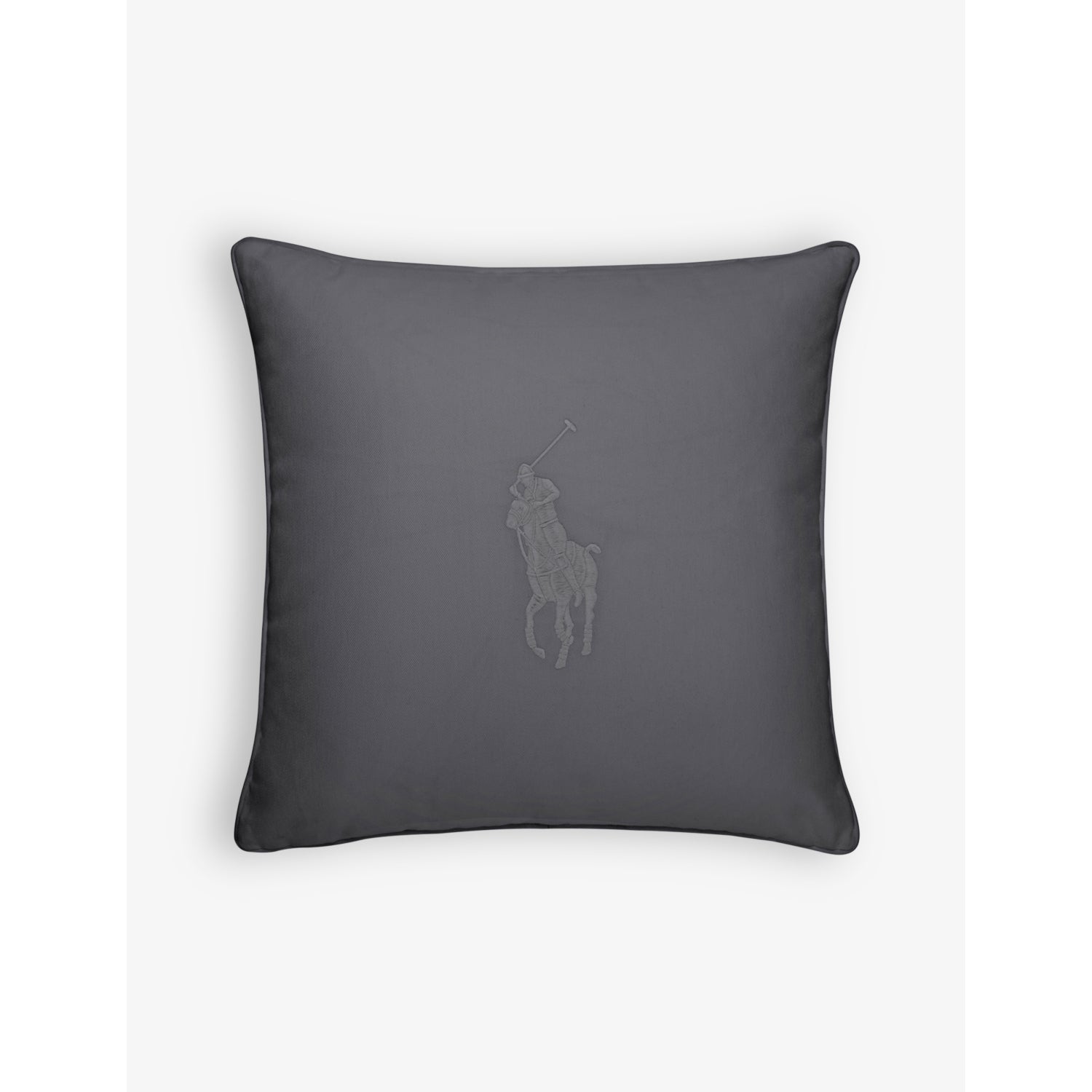 Ralph Lauren pony-logo embroidered cotton cushion cover 50cm (British brand)