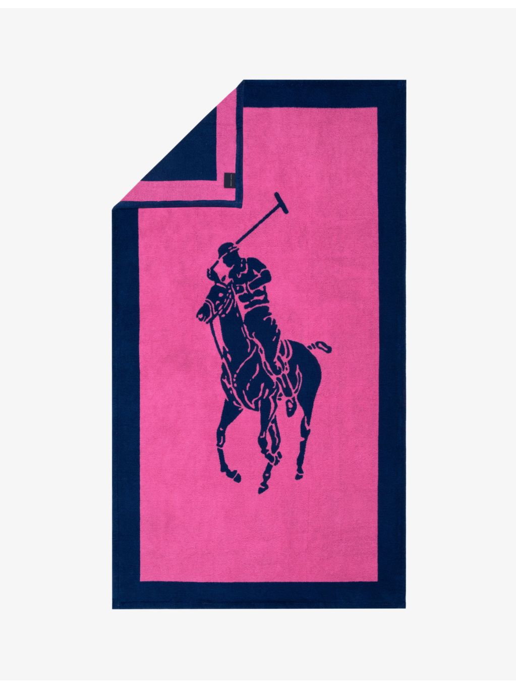 Ralph Lauren cotton beach towel with Polo Player jacquard 170cm (British brand)