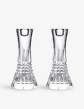 Waterford Lismore crystal candlesticks set of two 17.7cm, imported from the UK