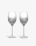 Waterford Lismore Diamond Essence crystal wine glasses set of two, UK version