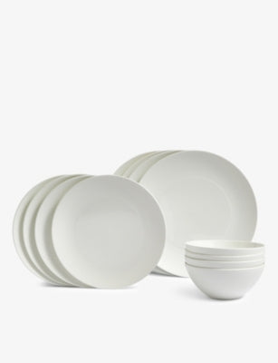 Wedgewood Gio textured bone china dinnerware set 12-piece, UK version