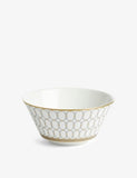 Wedgwood bone china cereal bowl Renaissance Gold 14cm, imported from the UK