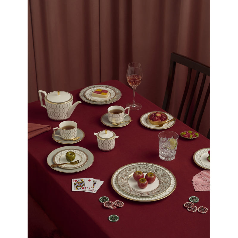 Wedgwood Renaissance Gold bone china teacup and saucer, imported from the UK