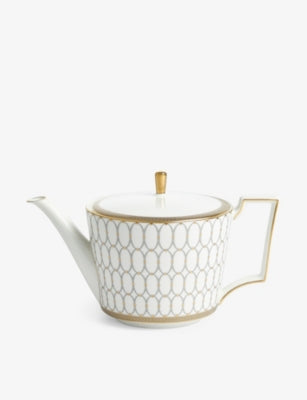Wedgwood bone china teapot 12cm gold trim - British product
