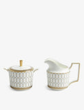Wedgwood Renaissance Grey sugar and creamer set bone china (British brand)