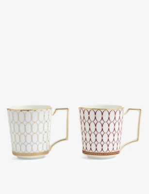 Wedgwood Renaissance Gold bone china mug set of two - British product