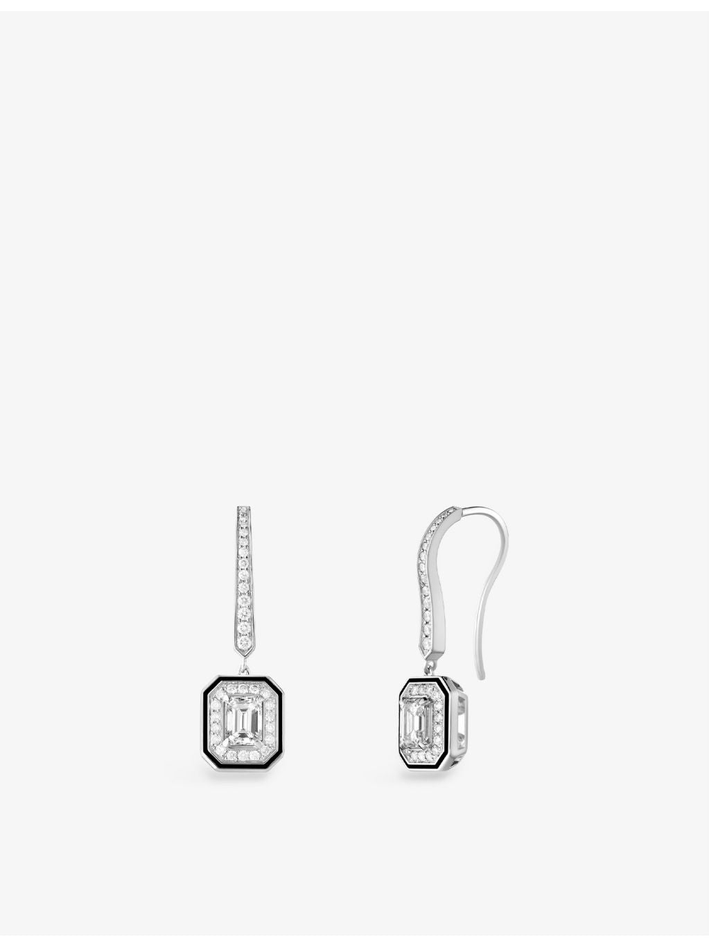 Boucheron Vendôme Liseré diamond earrings 18ct white gold, imported from the UK