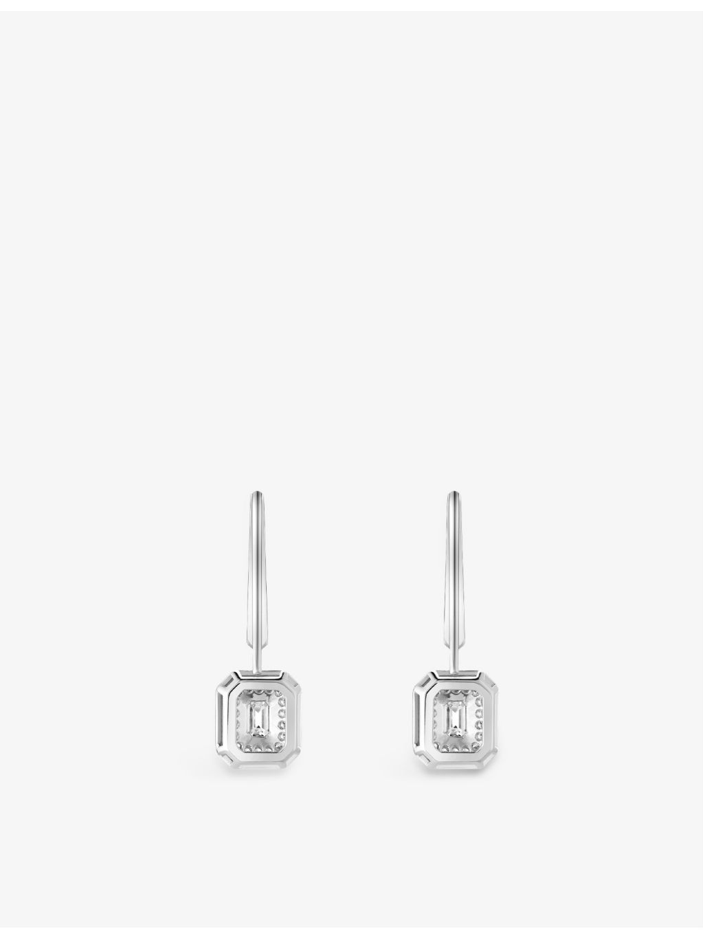 Boucheron Vendôme Liseré diamond earrings 18ct white gold, imported from the UK
