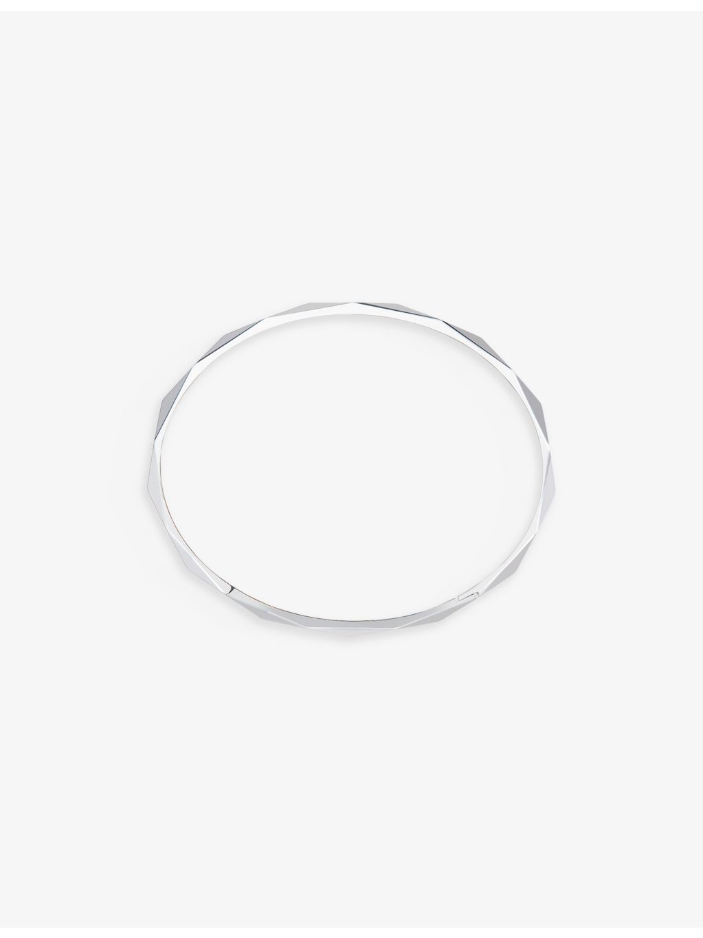Boucheron Facette 18ct white-gold bangle bracelet, imported from the UK