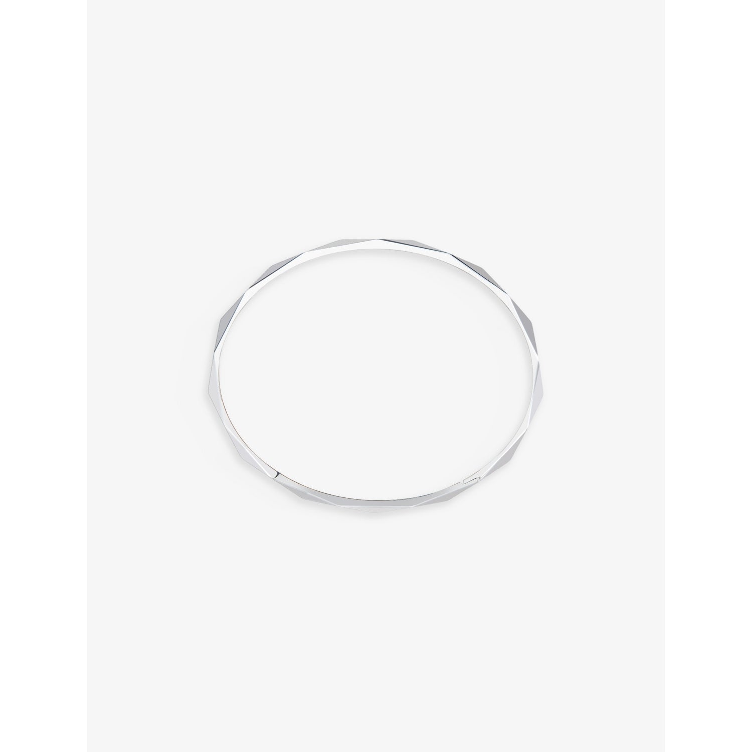 Facette 18ct white-gold bangle bracelet - 18cm