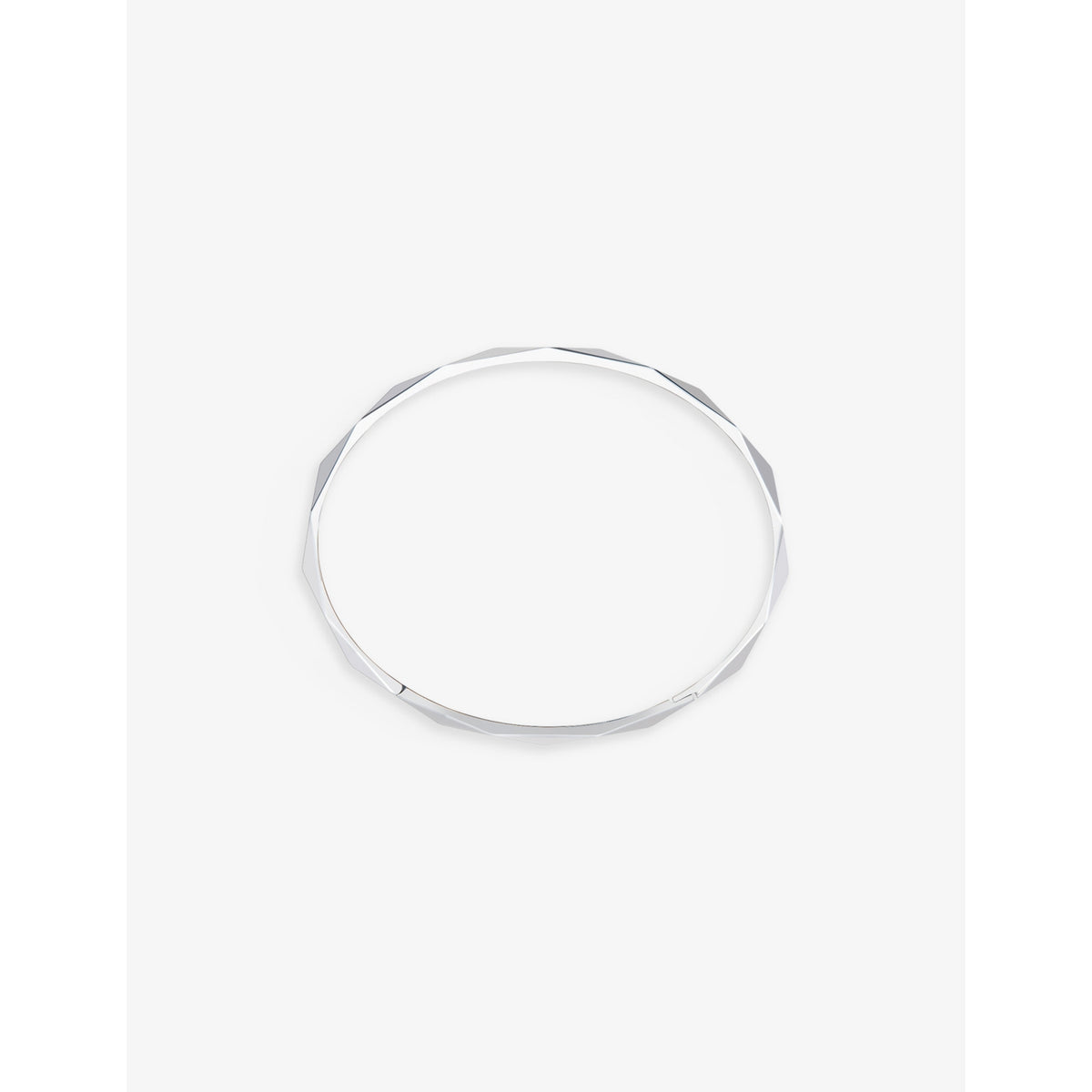 Facette 18ct white-gold bangle bracelet - 18cm