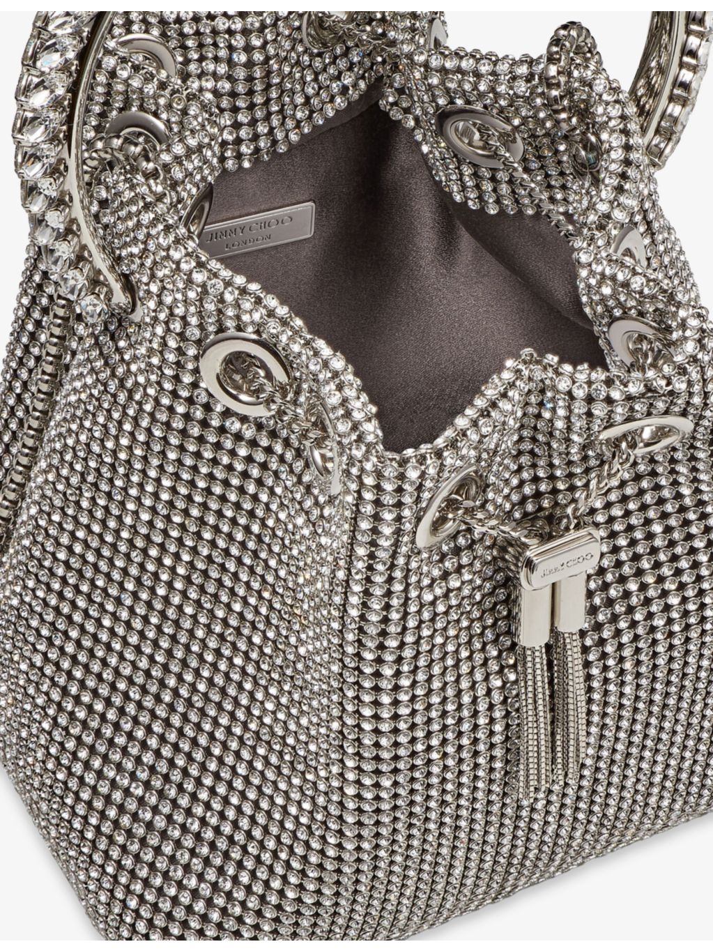 Jimmy Choo Bon Bon crystal mesh top-handle bag, UK version