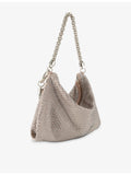 Jimmy Choo medium crystal-embellished suede clutch bag, UK version