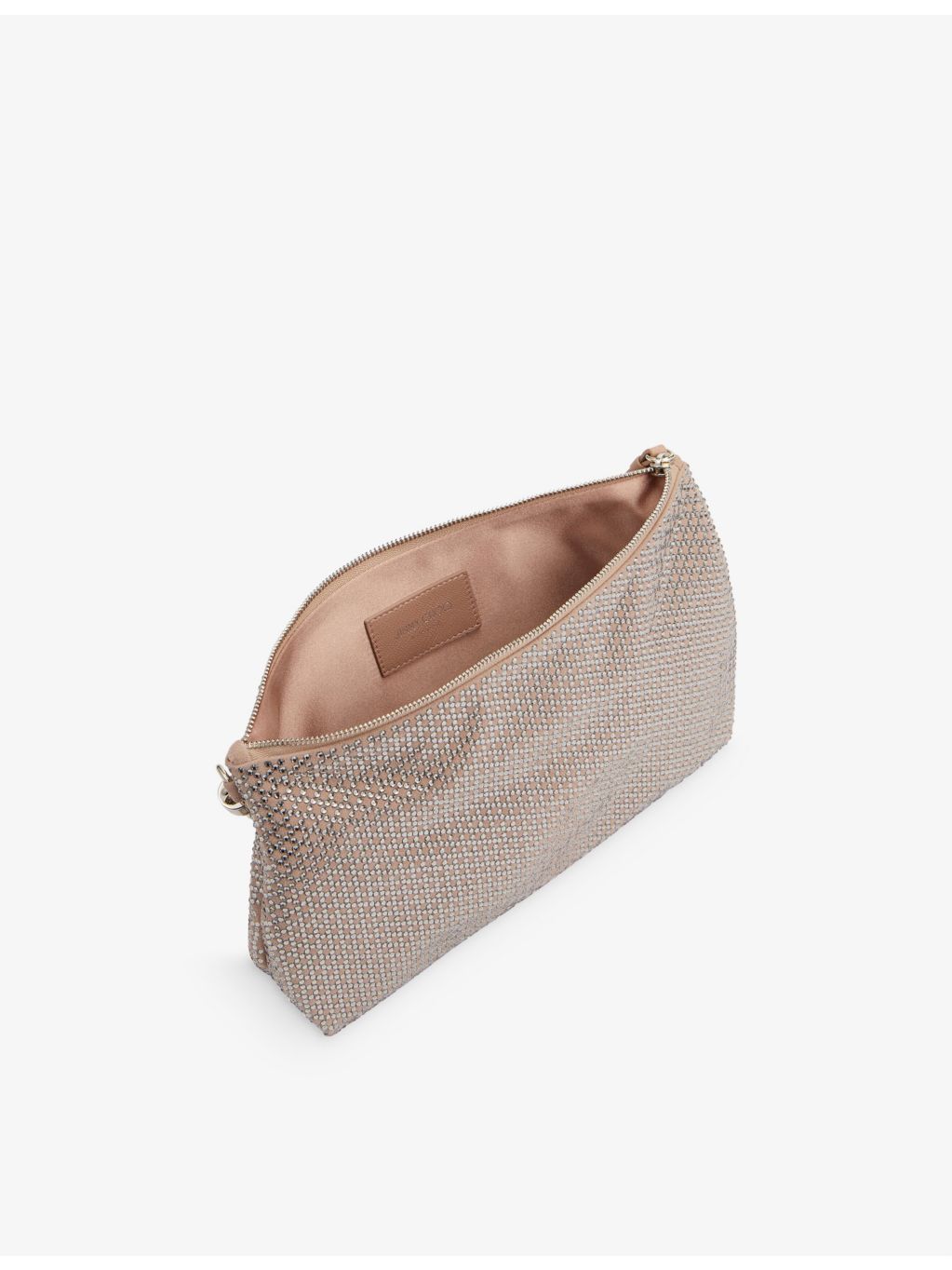 Jimmy Choo medium crystal-embellished suede clutch bag, UK version