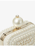 Jimmy Choo micro clutch bag pearl and crystal-embellished suede - British product