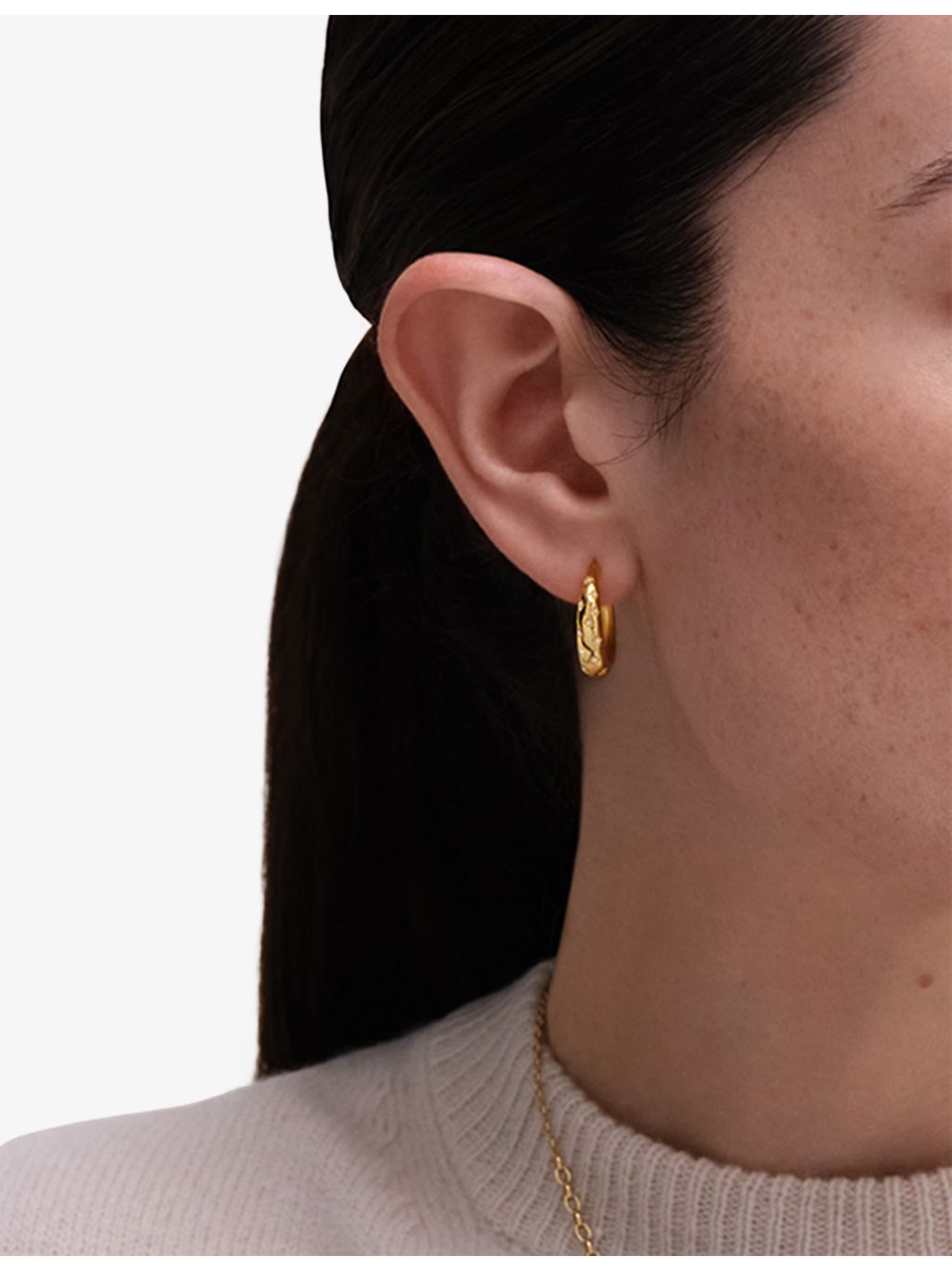 Astley Clarke white sapphire hoop earrings 2cm - British product