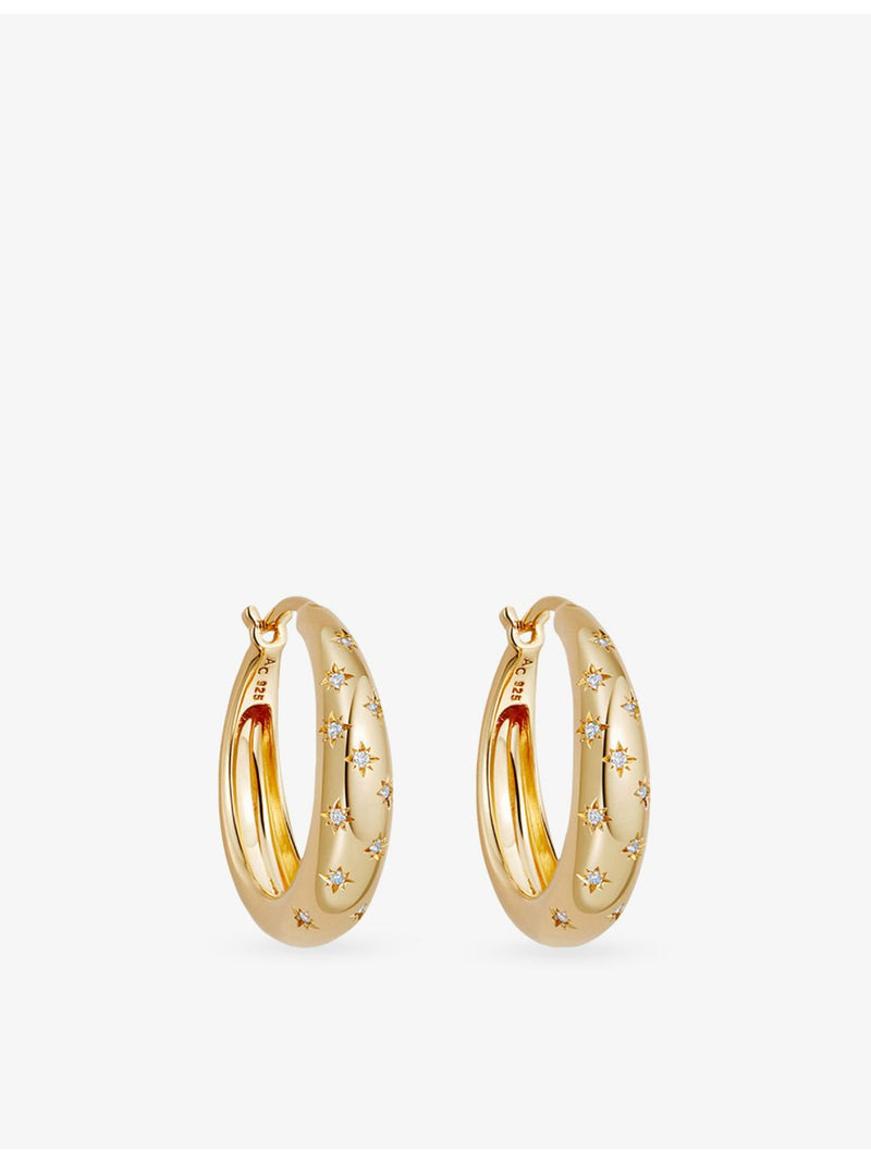 Astley Clarke white sapphire hoop earrings 2cm - British product