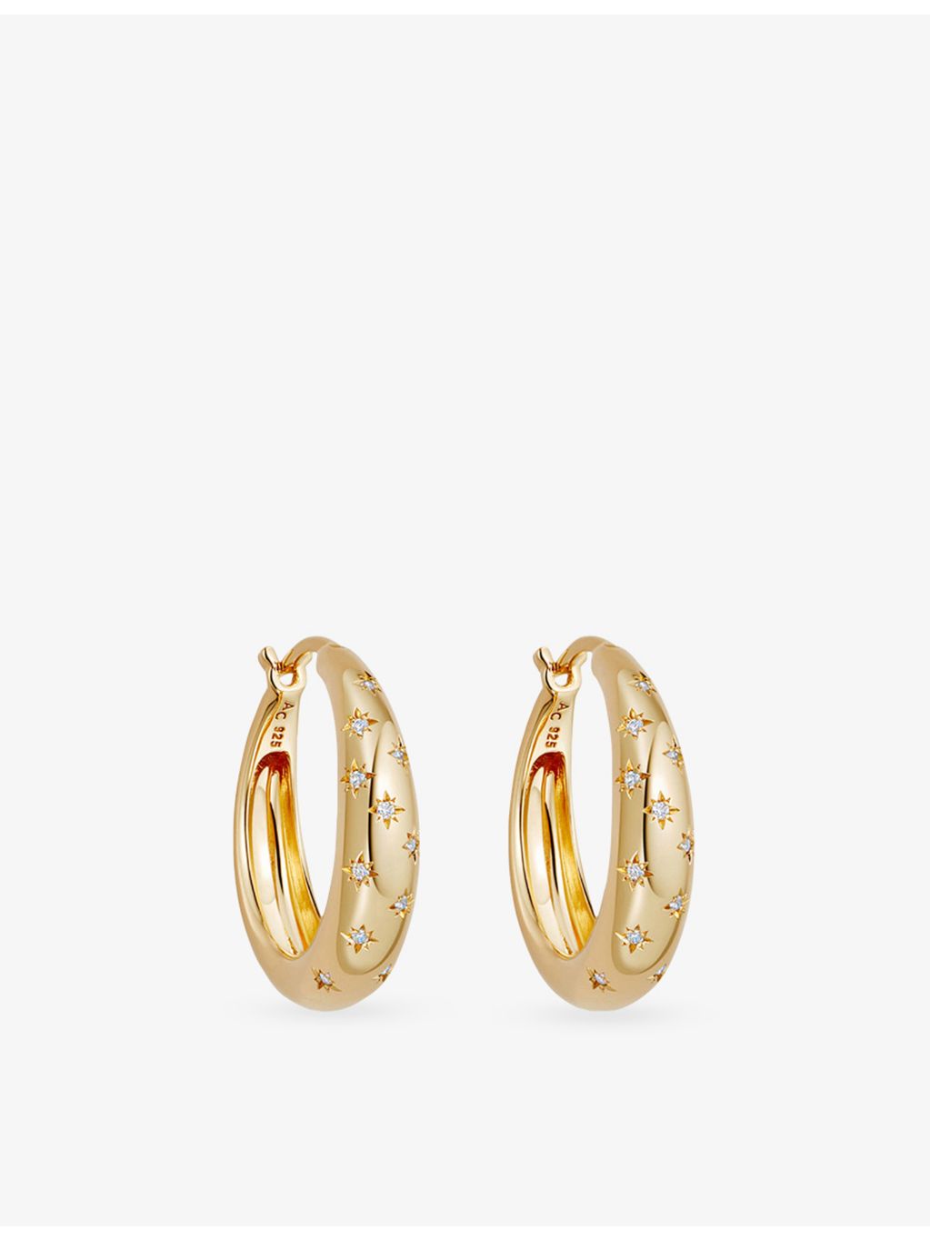 Astley Clarke white sapphire hoop earrings 2cm - British product
