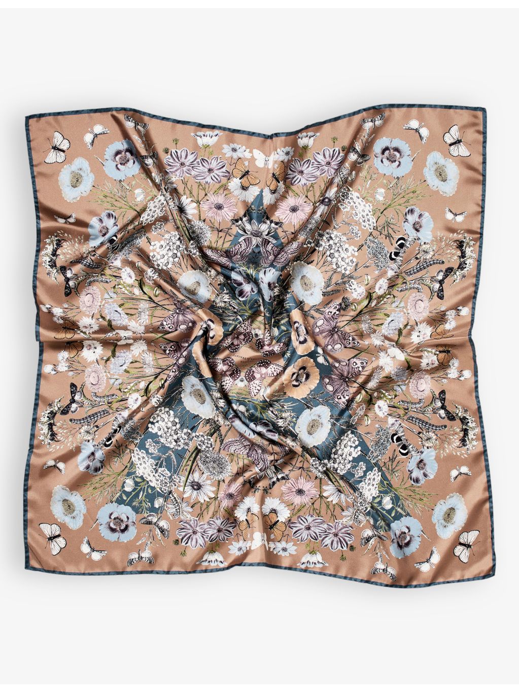 Aspinal of London silk scarf floral print - British product