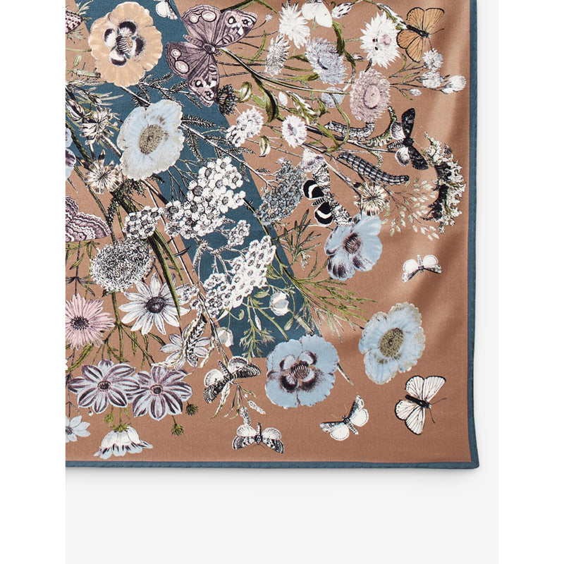 Aspinal of London silk scarf floral print - British product