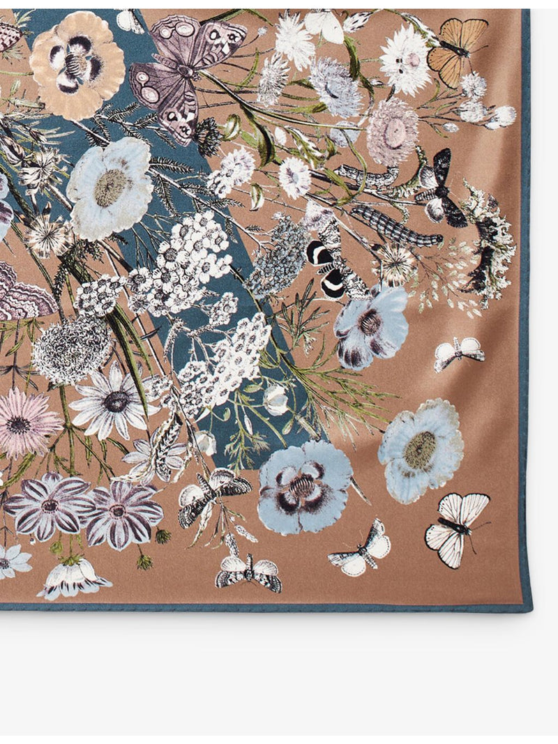Aspinal of London silk scarf floral print - British product