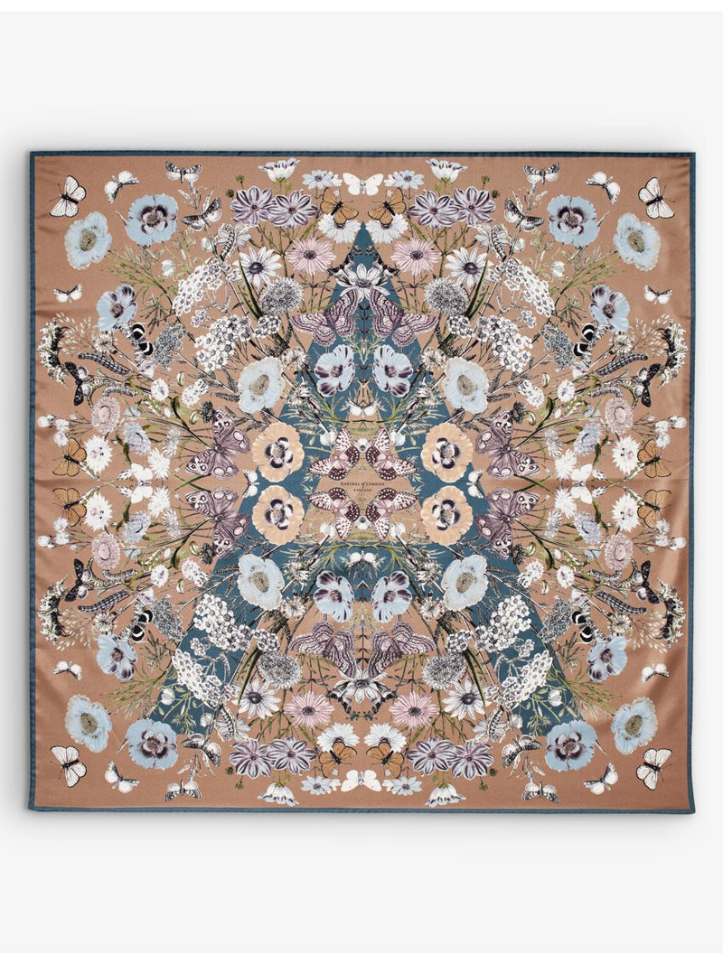 Aspinal of London silk scarf floral print - British product
