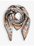 Aspinal of London silk scarf floral print - British product