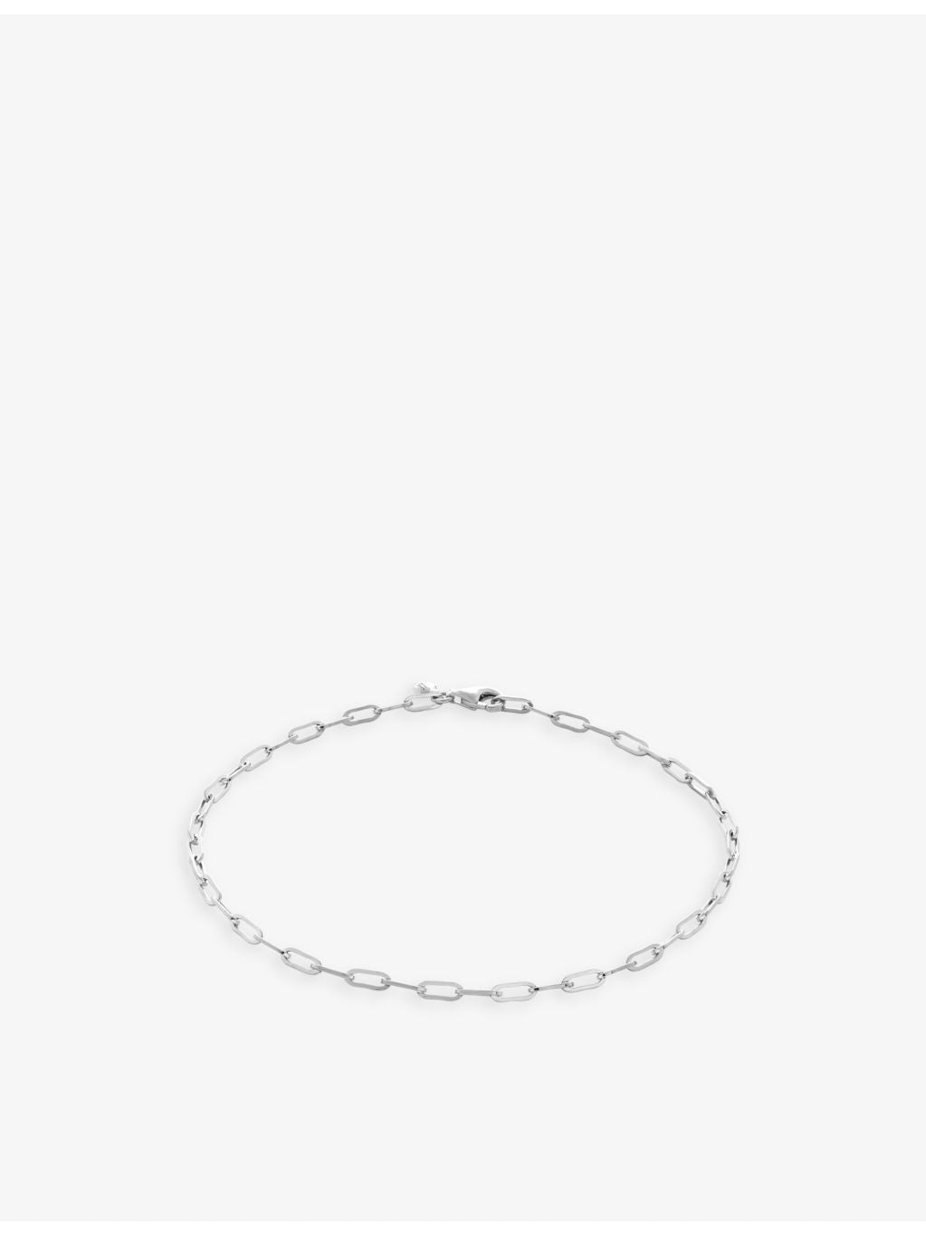 Monica Vinader Mini Paperclip sterling silver chain bracelet, UK version