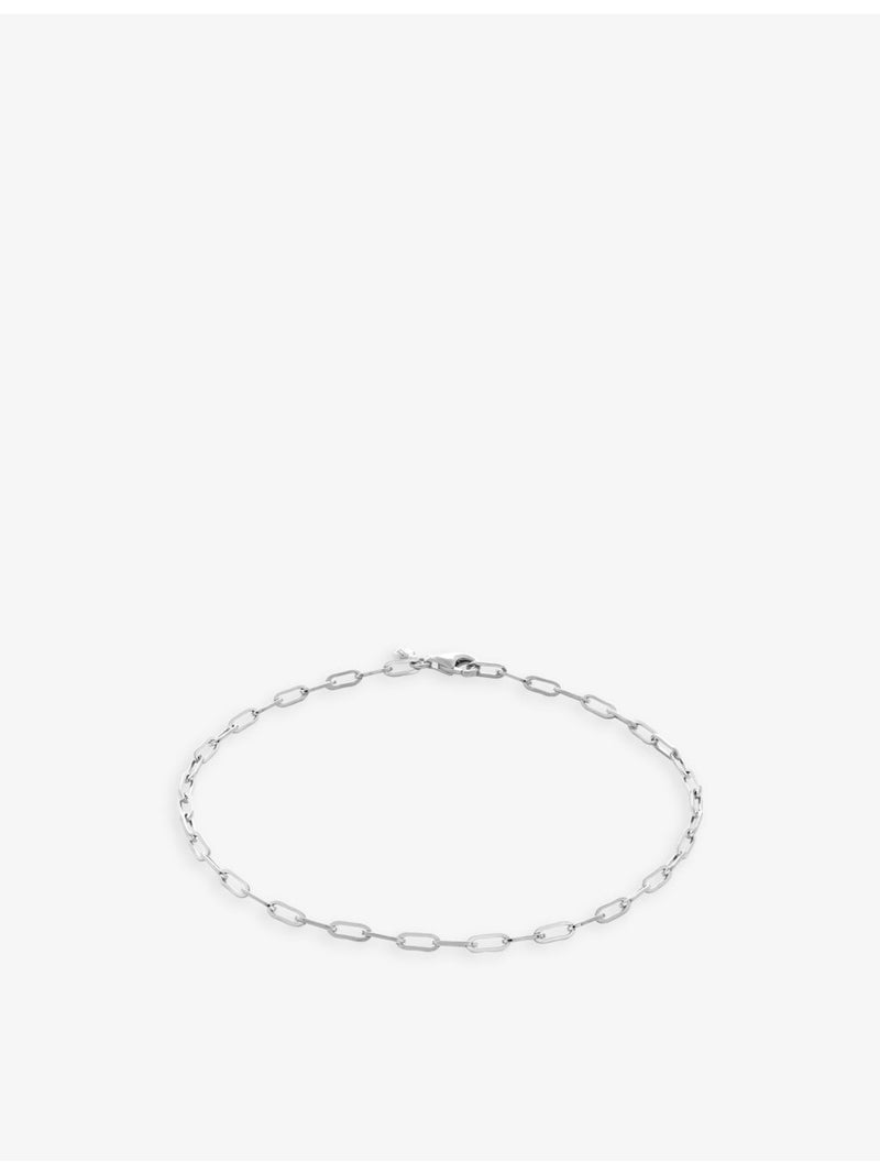 Monica Vinader Mini Paperclip sterling silver chain bracelet, UK version