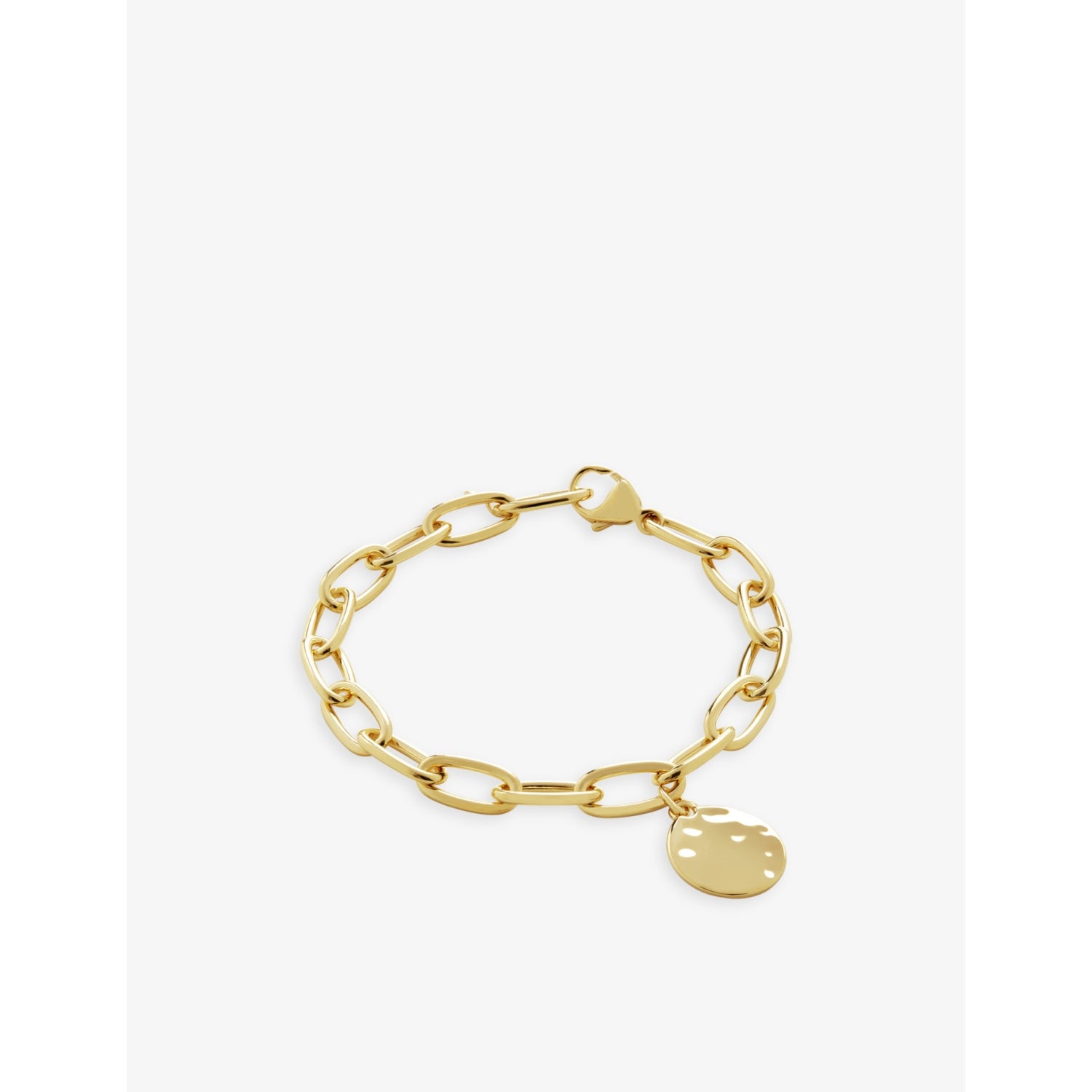 ID 18ct yellow gold-plated vermeil sterling silver charm bracelet - S/M