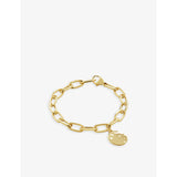 ID 18ct yellow gold-plated vermeil sterling silver charm bracelet - S/M