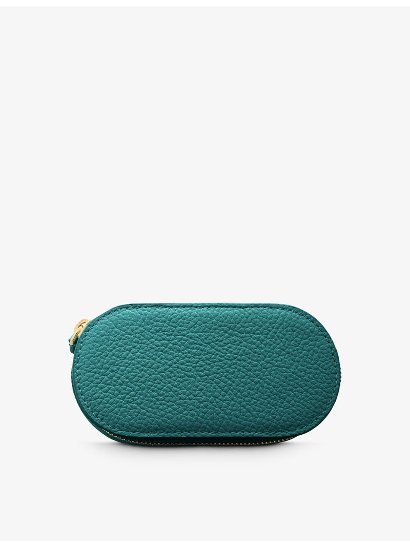 Monica Vinader mini oval logo-print leather jewellery box, UK version