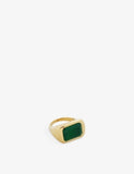 Monica Vinader Power Recycled Gold-Plated Vermeil and Green Onyx Cocktail Ring