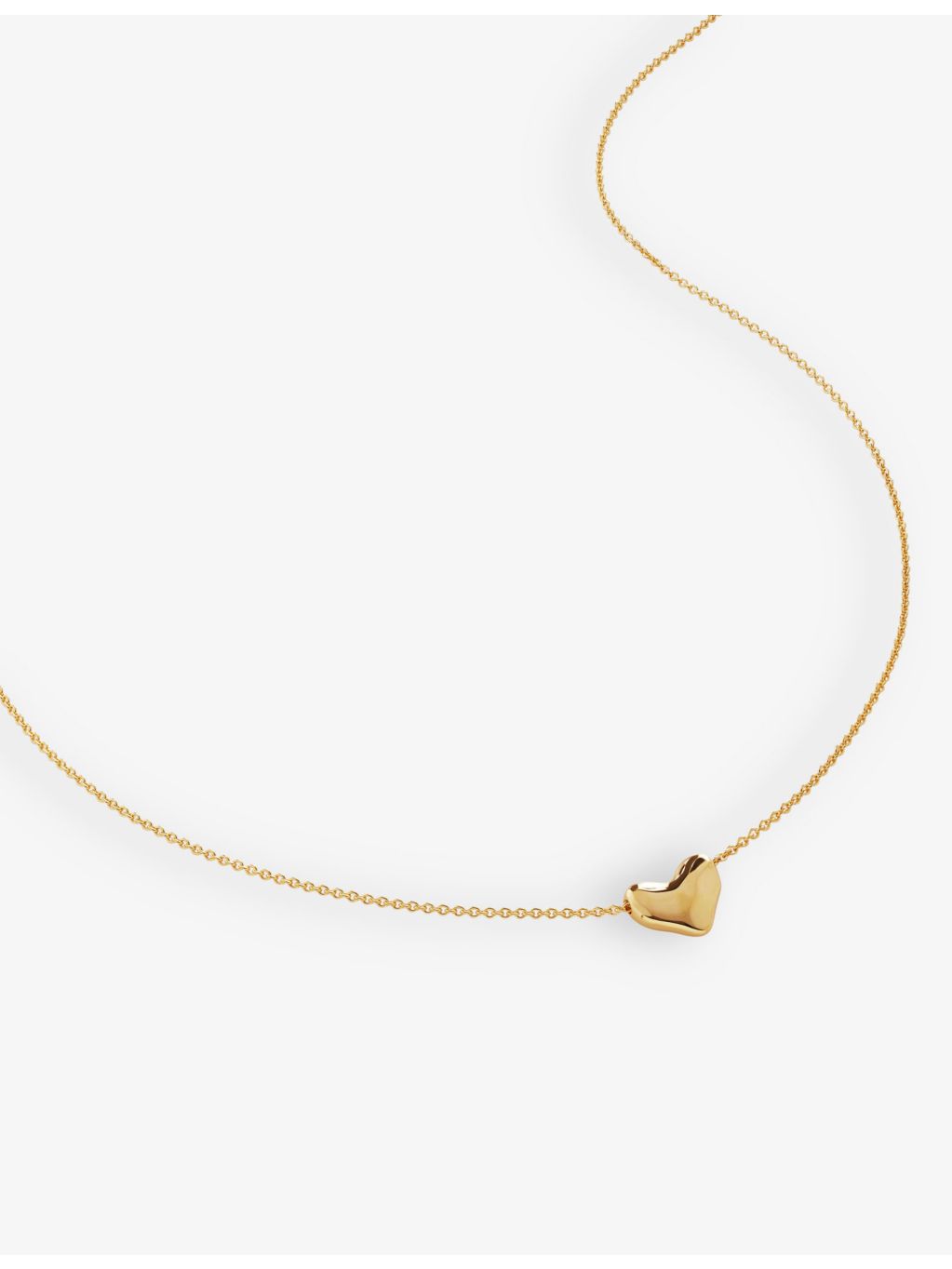 Monica Vinader heart charm pendant 18ct gold-plated vermeil, UK version